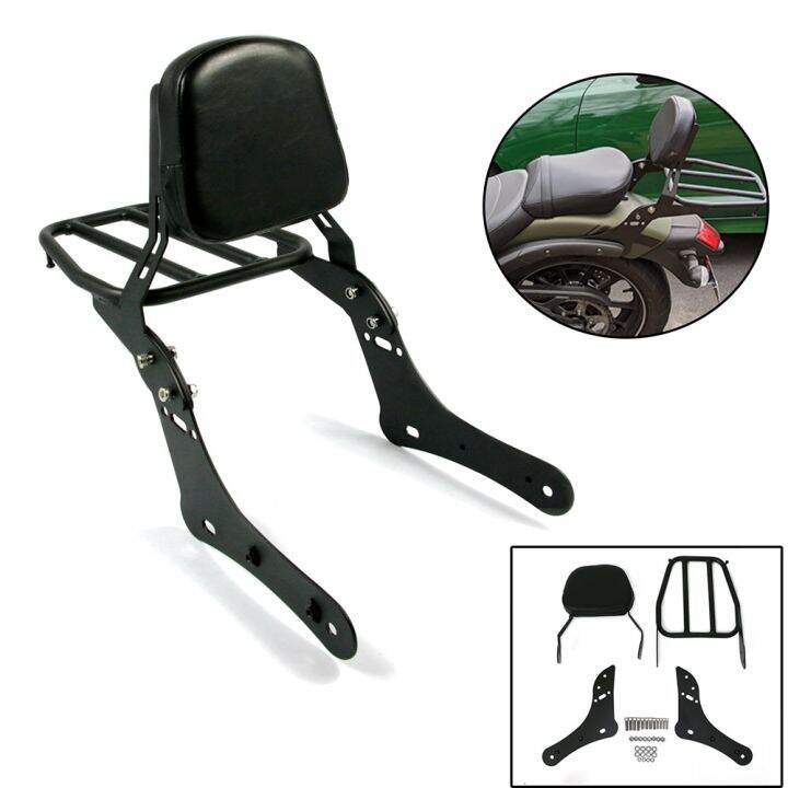 Motorcycle Luggage Rack Sissy Bar Passenger Seat Backrest For Kawasaki ...