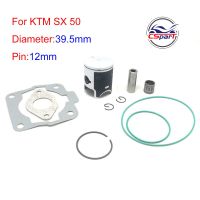 SX50ชุดปะเก็นปะเก็นตลับลูกปืนขนาด39.5มม. 12MM แหวนลูกสูบสำหรับ KTM 50 SX 50CC สำหรับ K T M 50SX 50 JUNIOR 2002 ~ 2008