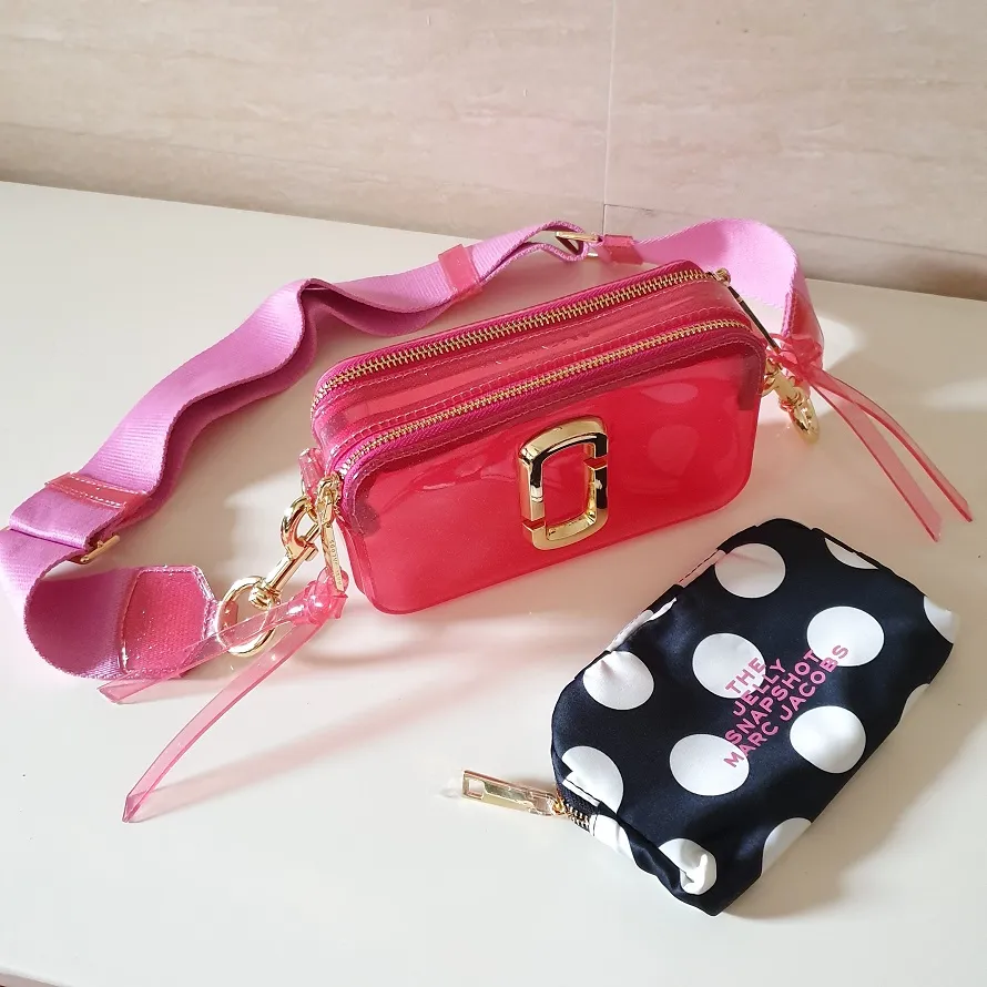 Marc Jacobs Pink Small Jelly Glitter Snapshot Camera Bag