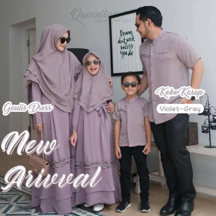 Model baju couple keluarga modern 2021