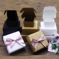 10pcs/lot Vintage Kraft Paper Box Cardboard Handmade Soap Box White Craft Paper Gift Box Black Packaging Jewelry Box