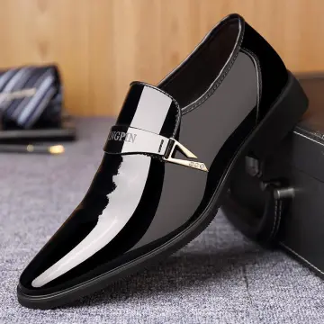 Red patent leather hot sale mens shoes