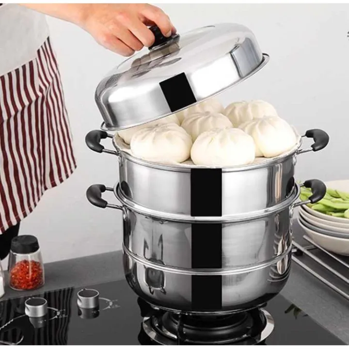 Siopao / Siomai Steamer Stainless Steel Cooking Pots / Stainless 28cm ...