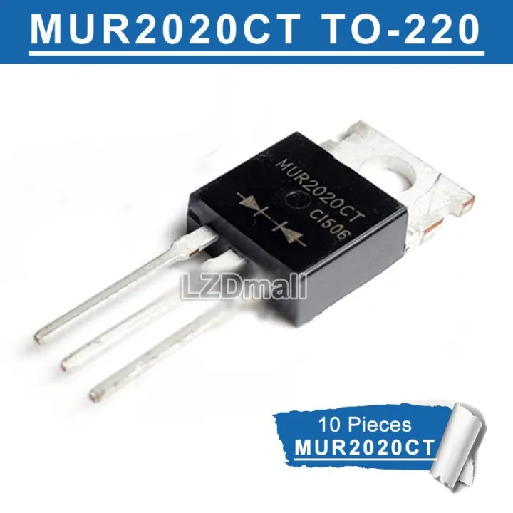 10pcs MUR2020CT TO-220 MUR 2020CT MUR2020 TO220 Fast Recovery Rectifier ...