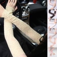 【CW】 Arm Sleeve Cover Fashion Classic UV Protection Cuffs Fingerless Driving Gloves