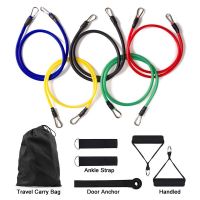 【DT】hot！ 11Pcs/Set Resistance Bands Pull Rope Indoor with Ankle Training Exercise Expander Elastic