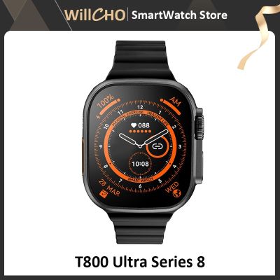 ZZOOI Smart Watch 8 Ultra T800 Ultra Smart Watch For Man Women Sport Bluetooth Calls Temperature Measuring Bracelet Pk Series 7 8