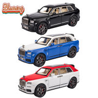 Zhumeng 1/22 Mansory Cullinan โมเดลรถจำลองรถลากอัลลอยด์แบบหล่อพร้อมไฟเสียงสำหรับของตกแต่งบ้าน