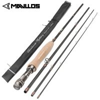 Mavllos 34 56 WT Fly Fishing Rod 40T Carbon Fiber 8FT 2.4M9FT 2.7M Fast Action Cork Handle Lightweight Lake River Fly Rod