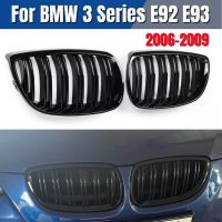 ตะแกรงไตด้านหน้ารถสีดำเงาสำหรับ BMW 3ชุด E92 E93 M3 2006-2009 325Xi 320I 325I 328I 335I 330I