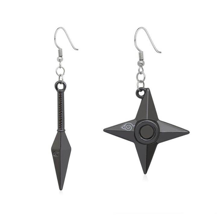 8-styles-leaf-earrings-konoha-village-symbal-logo-ninja-akatsuki-earrings-chain-fashion-simple-new-anime-jewelry-men-wholesale