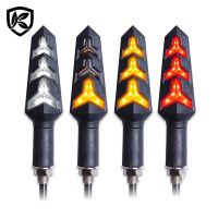 Karcle 2/4Pcs LED Turn Signal Light Motorcycle Turn Signals Built Relay Blinker Motorcycle Stop Signal Brake Lighting