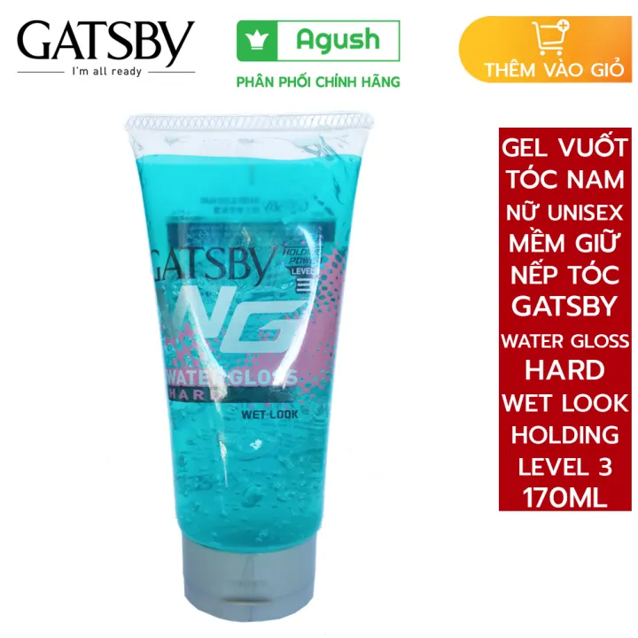 Gel vuốt tóc nam nữ unisex mềm giữ nếp tóc Gatsby Water Gloss Hard Wet Look