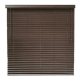 Blinds PVC wooden used to decorate homes, buildings, offices, restaurants for sun protection -  dark brown