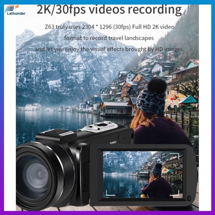 วิดีโอกล้องสัมผัสหน้าจอสนับสนุน-wifi-30mp-16x-digital-zoom-face-recognition-anti-shake-self-timer