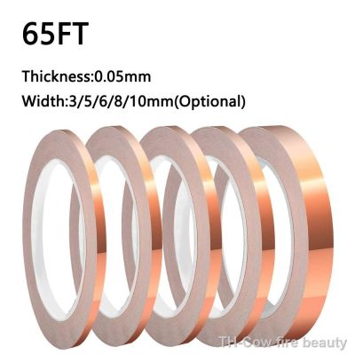 ﹊﹍✘ 1pc 65FT Single Side Conduction Copper Foil Tape EMI Shielding Conductive Tape Anti-static Single-sided Repair Tape New