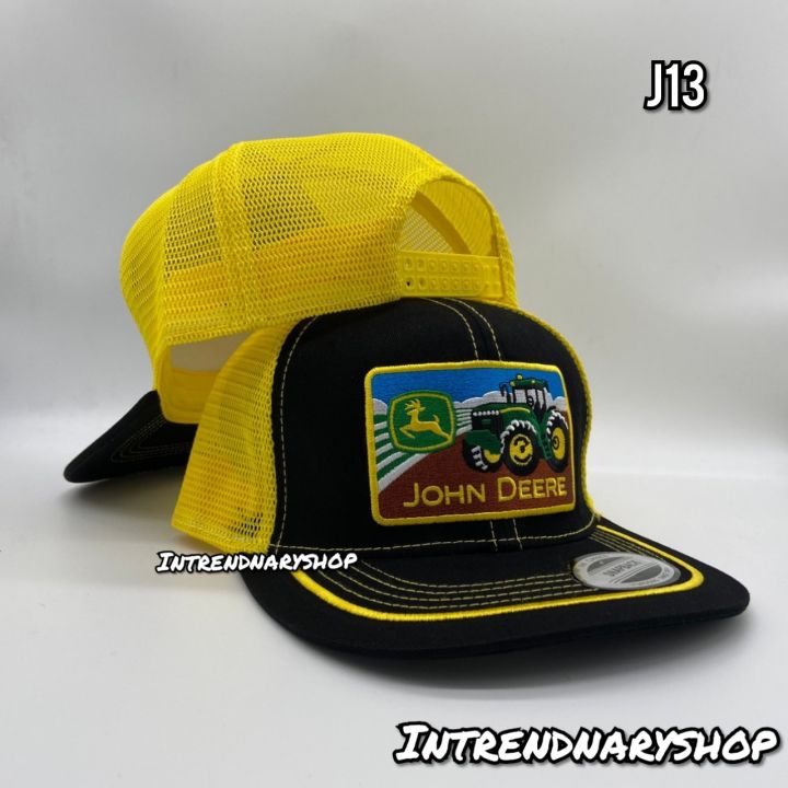 หมวก-หมวกตาข่าย-หมวกวินเทจ-หมวกแนววินเทจ-john-deere-snapback-hiphop-หมวกเต็มใบ-cap-fashion-vintage-summer-2565