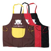 Cooking Apron With Pockets for Baking Fashion Home Kitchen Chef Restaurant Waiter Apron Cute Cartoon Bear Microfiber Aprons Aprons