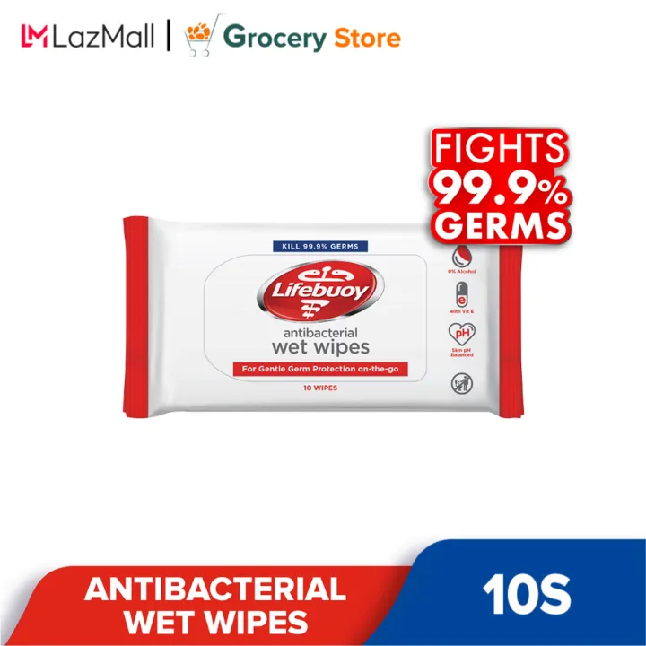 Lifebuoy Anti Bacterial Wet Wipes 10s Lazada