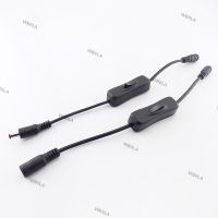 DC Male to Female Power On Off switch Cable 5.5 X 2.1mm Power Supply Connector Cord Adapter 5V 12V 24V for LED Strip WB6LA