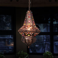 EASYHOME Bohemian Dining Room Chandelier Living Room Retro Wrought Iron Lamps Postmodern Diffuse Coffee Bar Table Lighiting Lamp