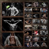 Gym Metal Sign Weight Training Bodybuilding Man Metal Poster Iron Painting Vintage Plaque Tin Signs Man Cave Gymnasium Decor，Contact the seller, free customization