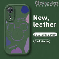 เคส Chenyyka สำหรับ OPPO A58X A78 A1X A58เคส5G ดีไซน์ใหม่มีสไตล์มิกกี้น่ารักเคสใส่โทรศัพท์หนังซิลิโคนนิ่มเคสมือถือกันกระแทกป้องกันการตกพร้อมเคสป้องกันกล้องเลนส์คลุมทั้งหมด