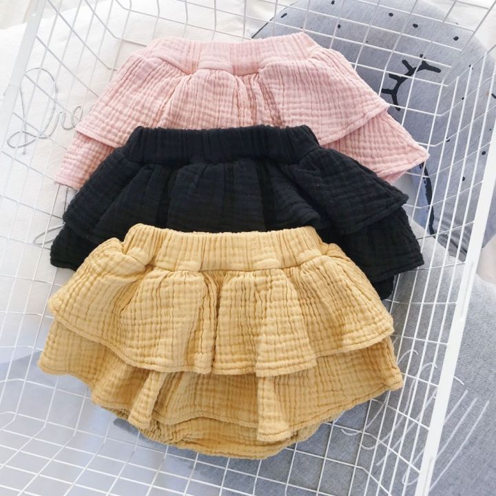 organic-cotton-baby-girl-shorts-summer-ruffle-bloomer-shorts-for-girls-toddler-double-gauze-casual-fashion-ti-short-pant-12m