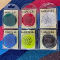 Magnetic Genuine No.1 60mm 3 Layer Plastic Herb Grinder Random Color Individual Package