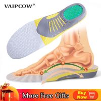 【YF】 VAIPCOW PVC Orthopedic Insoles EVA Orthotics flat foot Health Sole Pad for Shoes insert Arch Support pad plantar fasciitis