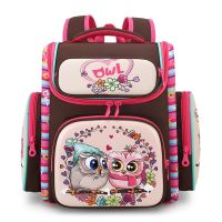 Newest 3D Cartoon Owl Kids School Bag for Girls Orthopedic Primary Schoolbag Folded Children School Bag for Boys Knapsack