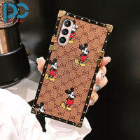 เคสโทรศัพท์มีลายมิกกี้คลาสสิกสำหรับ Samsung S21 FE S22 S22บวก S22 S23 S23มากบวกวัสดุ TPU อ่อนนุ่ม S23เคสโทรศัพท์สี่เหลี่ยมมีเชือกยาว