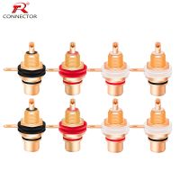 8pcs/4pairs Binding Post Female RCA Jack HIFI Cable Terminal Connector Panel Mount Chassis Socket for Amplifier Speaker