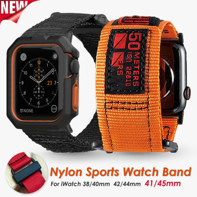 sport nylon watch band for 5 se 6 2 3 38mm 42mm bracelet strap for Apple watch 7 6 5 4 41 45 40 44mm watchbands wristbelt