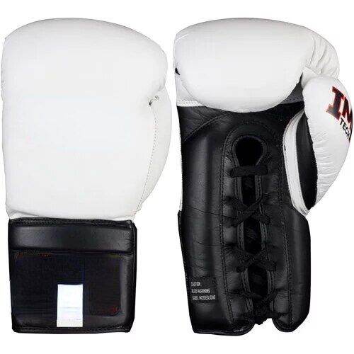 Tech™ LaceUp Sparring Boxing Gloves 16 Oz White Vendas Para Boxeo