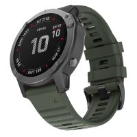 สำหรับสายนาฬิกาข้อมือซิลิโคน Garmin Fenix 7 (สีเขียวทหาร)