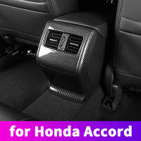 คาร์บอนไฟเบอร์ด้านหลัง Air Outlet Anti-Dirty สติกเกอร์ตกแต่งภายในการปรับเปลี่ยนสำหรับ Honda Accord 10th 2018 2019 2020