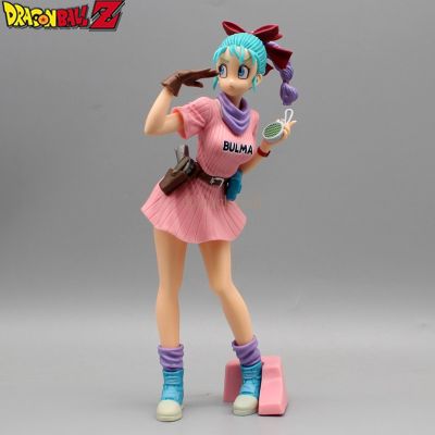 ☇☃VGFH MALL 25Cm มังกร Z ภาพอนิเมะคาวาอิเด็กหญิง Bulma รูปปั้นหุ่นจำลองทำจากพีวีซีตุ๊กตาของขวัญเครื่องประดับสะสม