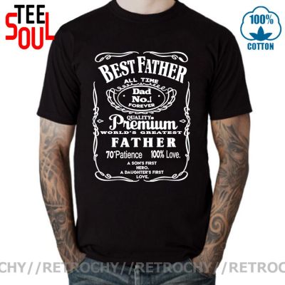 Best Father Dad Daddy WorldS Greatest No.1 T Shirts Men Cotton Awesome T-Shirt Father Christmas Thanksgive Tee Fitness Camiseta 【Size S-4XL-5XL-6XL】