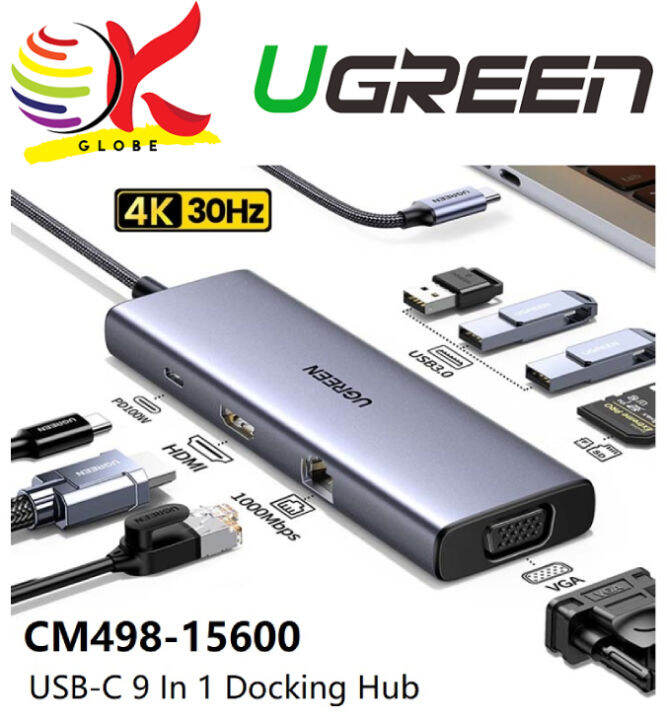 Ugreen Cm498 Usb C 9 In 1 Docking Multifunctional Adapter Hub Ug Cm498 15600 Ug Cm498 15375 5826