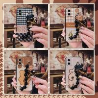 Cartoon Anti-fall Phone Case For MOTO G73 5G high-grade protective case cute Skin feel silicone Black pearl pendant
