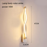 Modern Minimalist Wall Lamps Living Room Bedroom Bedside 16W AC96V-260V LED Sconce black white Lamp Aisle Lighting decoration