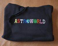 แจ็กเก็ตมีฮู้ดสำหรับผู้ชายแจ็คเก็ตมีซิปและมีฮู้ด Astroworld Jack Cactu WISH YOU อยู่ที่นี่ปักอักษรสีรุ้งผู้ชายผู้หญิงเสื้อสเวตเชิ้ตแฟชั่นเสื้อมีฮู้ดฮิปฮอปลำลอง