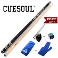 【LZ】✗  CUESOUL Pool Cue Stick with Gift Free Cue Clean Towel Billiard Chalk Bridge Head Pool Cue With 13mm Cue Tip