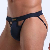 【CW】 Jockstrap Cotton Gay Men G-Strings  amp; Thongs Penis pouch bikini buttocks Hollow thong men underwear