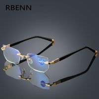 ✑♗ RBENN Rimless Reading Glasses Men Women Anti Blue Light Computer Reading Glasses for Laides Fashion Presbyopia Reader 1.5 2.5