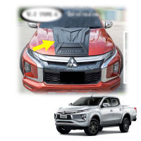 สกู๊ปหลอก v.1 สีดำด้าน ช่องลมหลอก จำนวน 1ชิ้น Mitsubishi L200 Triton 4Dr 4x4 มิตซูบิชิ ไทรทัน 2ประตู 4ประตู ปี 2019 - 2020 Hood Scoop Bonnet Cover V.1