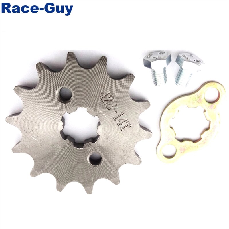 Race-Guy 428 13 Tooth 17mm Front Chain Sprocket Gear for 50cc 70cc 90cc 110cc 125cc 140cc 150cc 160cc Engine ATV Quad Pit Dirt Trail Bike