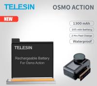 TELESIN แบตเตอรี่เสริม DJI OSMO Action 1 pc แบตเตอรี่ 1300 mAh  Battery Set Waterproof กันน้ำ