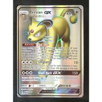 Pokemon Card ภาษาอังกฤษ Persian GX Card 207/214 เปอร์เซียน Pokemon Card Gold Flash Light (Glossy)